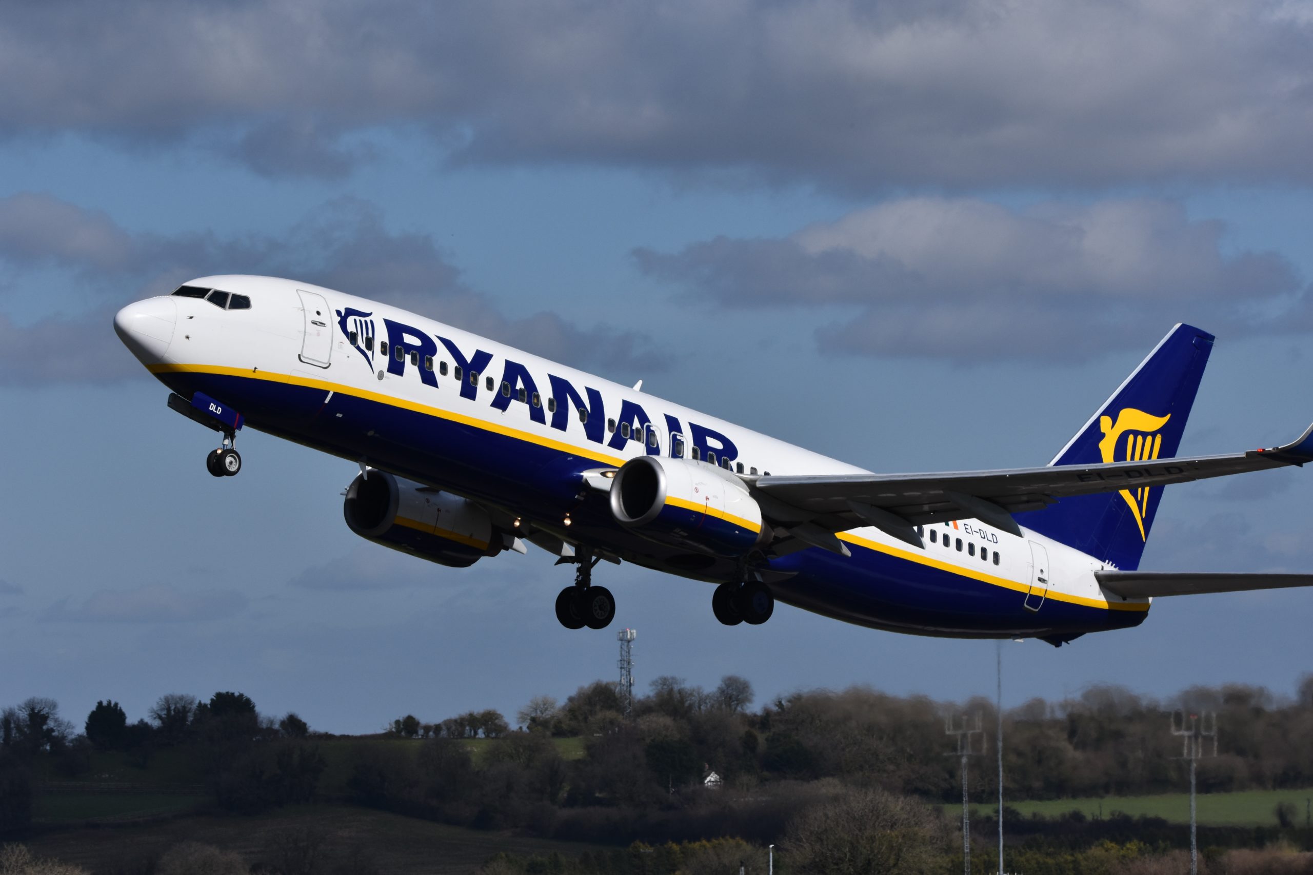 Ryanair plane taking off