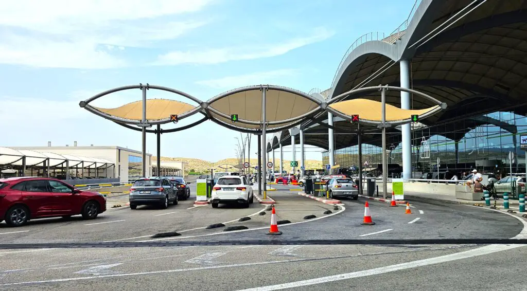 Express parking at Alicante Airport outside departures hall